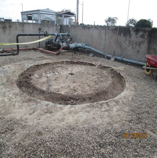 Construcción de Cimentación Gun Barrel No.1
