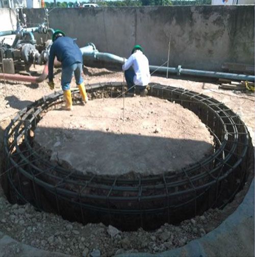 Construcción de Cimentación Gun Barrel No.2