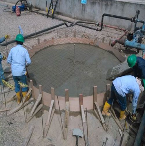 Construcción de Cimentación Gun Barrel No.3